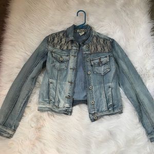 Crop jean jacket